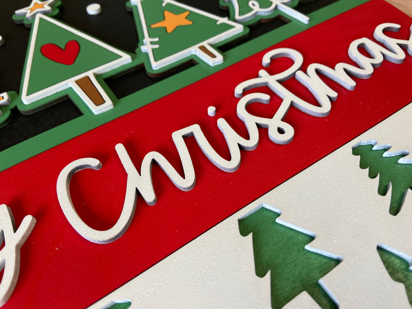 Merry Christmas Tree Door Hanger