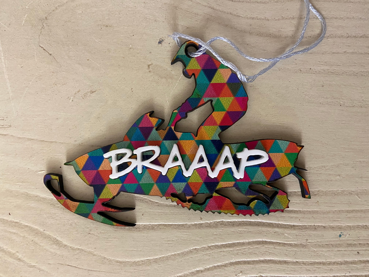 Braaap Snowmobile Christmas Tree Ornament