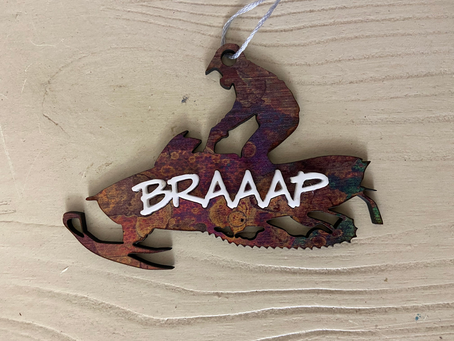 Braaap Snowmobile Christmas Tree Ornament