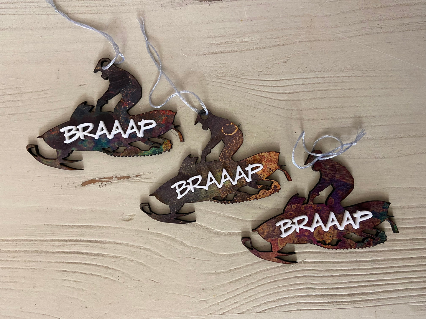 Braaap Snowmobile Christmas Tree Ornament