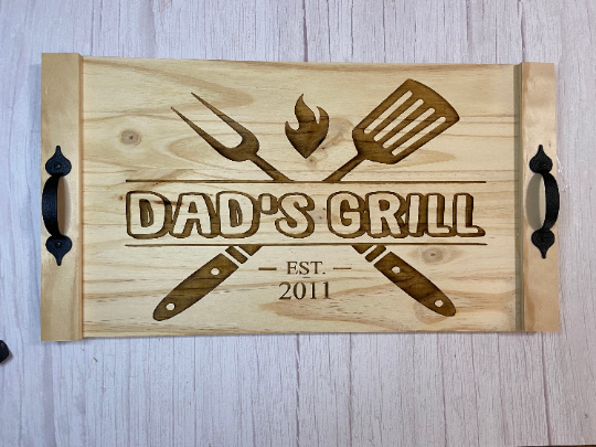 Personalized Grill Tray with Handles