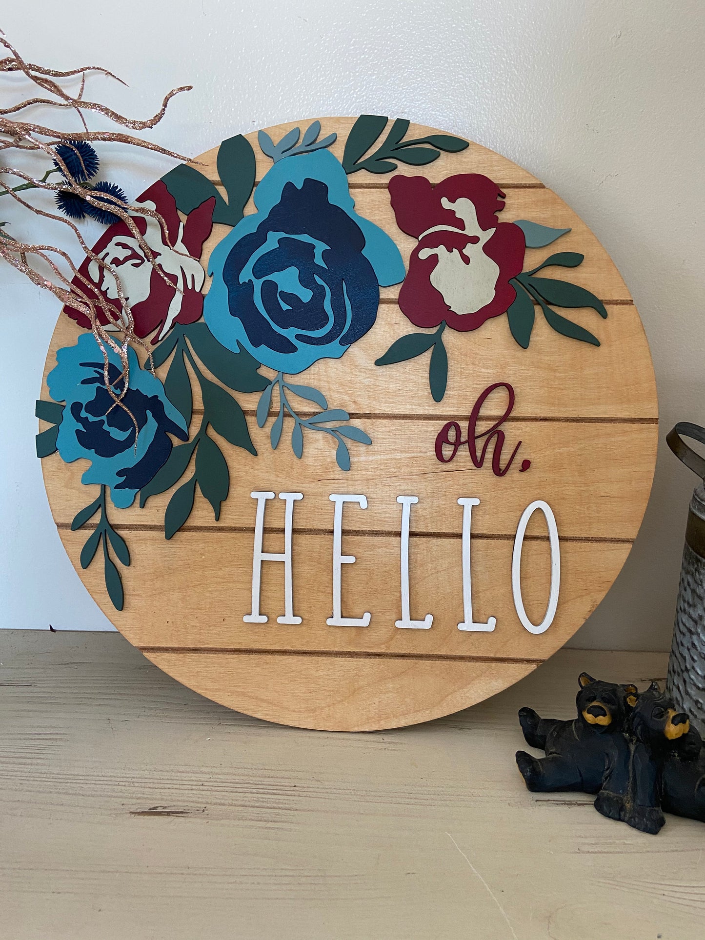 The Nola - Hello Floral Sign