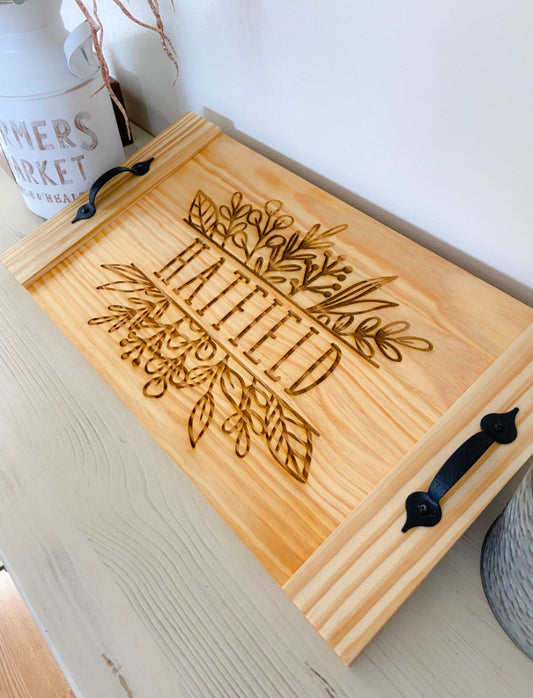 Flourish Personalized Serving Tray