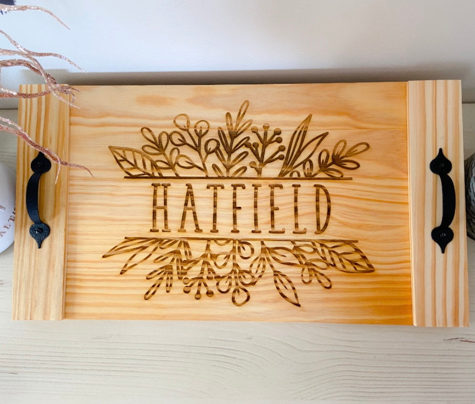 Flourished Initial Personalized Cutting Board