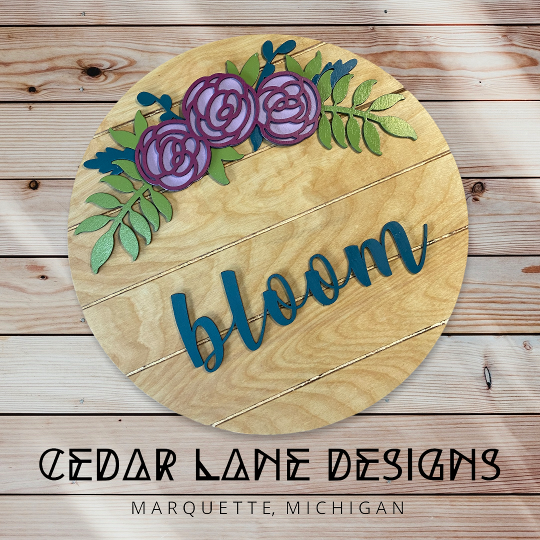 Bloom Spring Floral Wall Sign