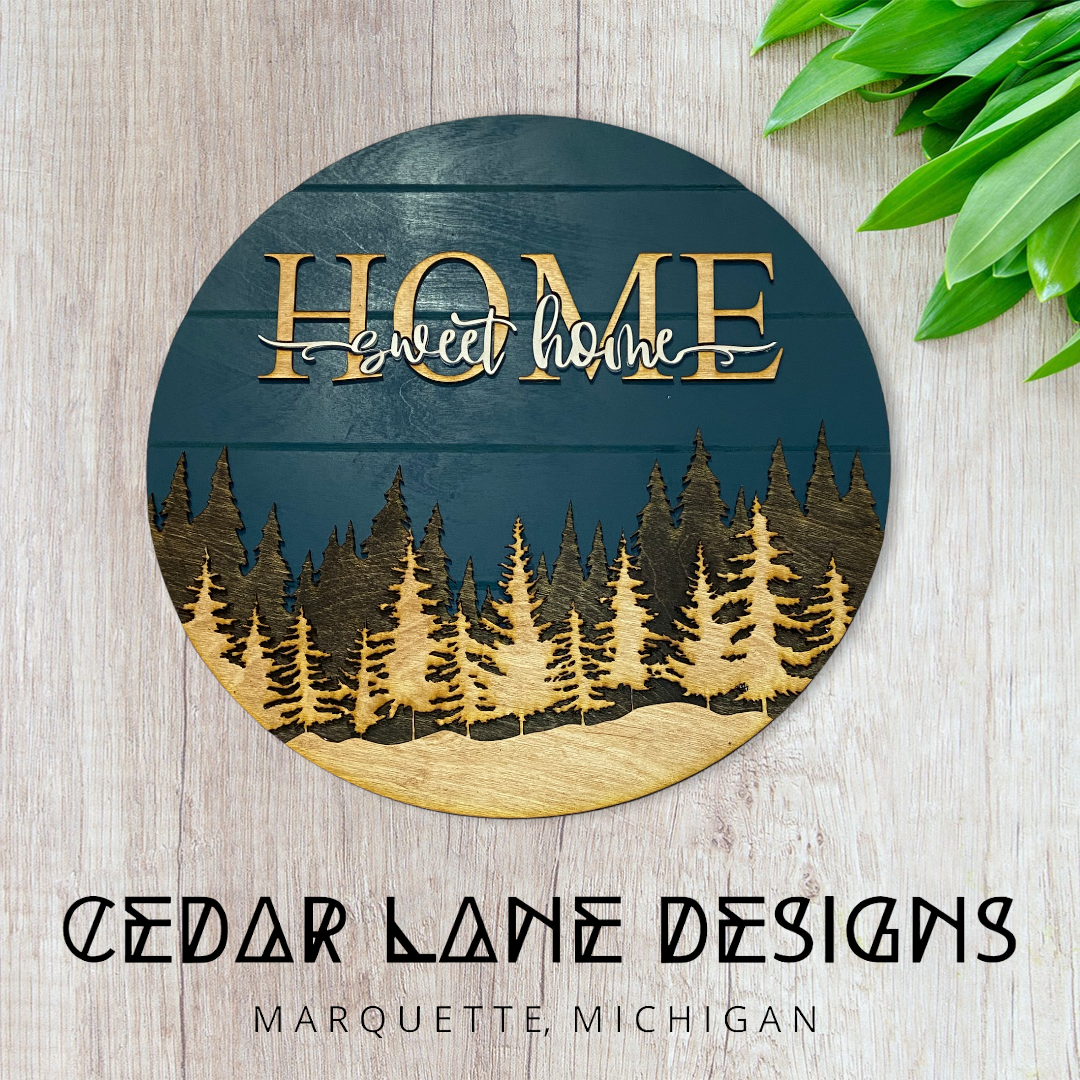 Home Sweet Home Trees 3D Wall Decor