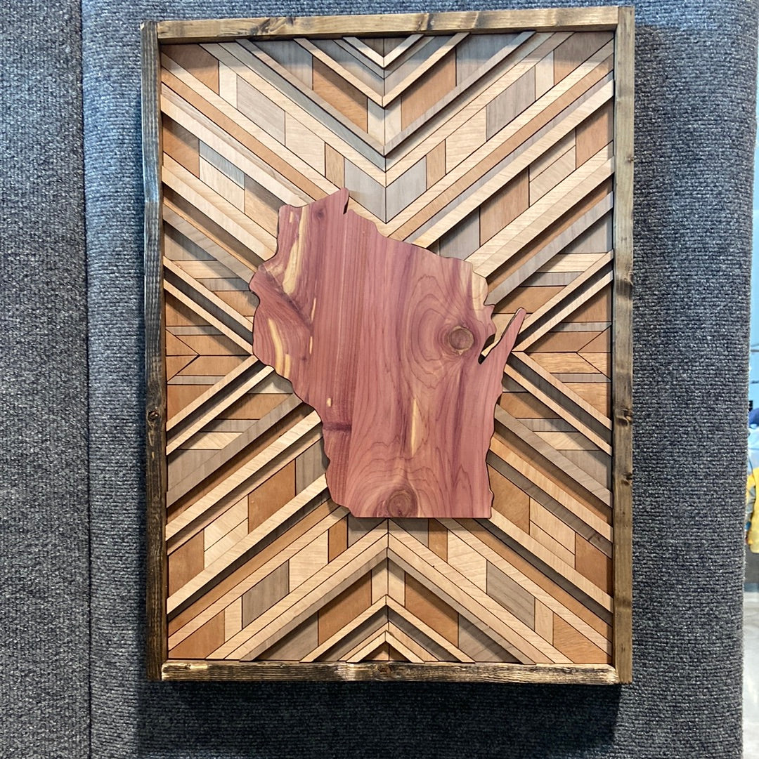 Wisconsin State Wood Mosaic